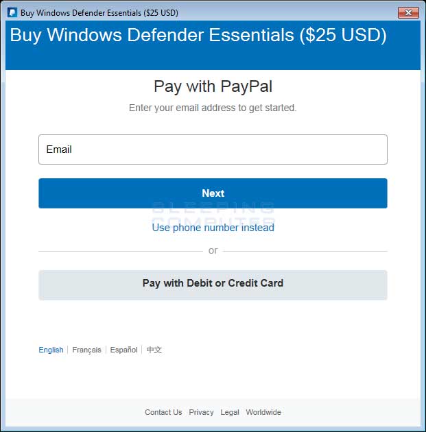 Źródło: https://www.bleepingcomputer.com/news/security/fake-windows-troubleshooting-support-scam-uploads-screenshots-and-uses-paypal/